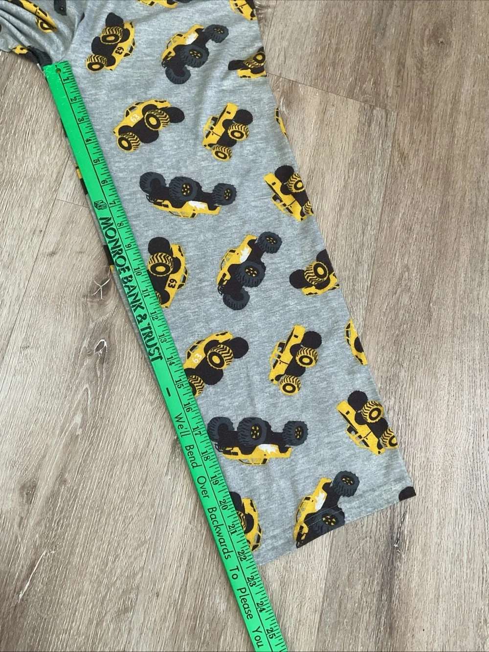 Carter's - Grey Pajama Pants with Yellow and Black Truck Print - Boys Size 10